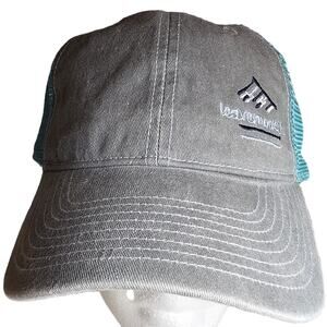 Leavenworth WA Snapback Trucker Hat Cap Men Adjustable Blue Gray Topographic NEW